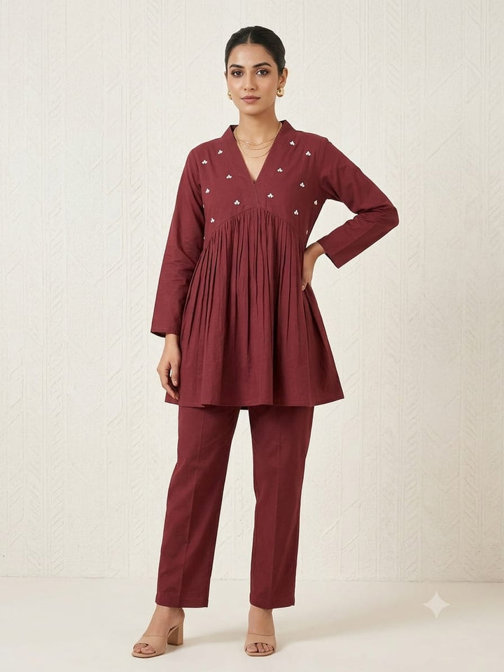 Wine Royale Cotton Co-ord Set