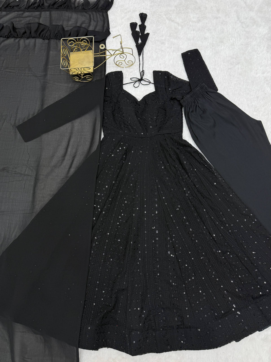 Fox Georgette Lucknowi Anarkali Suit