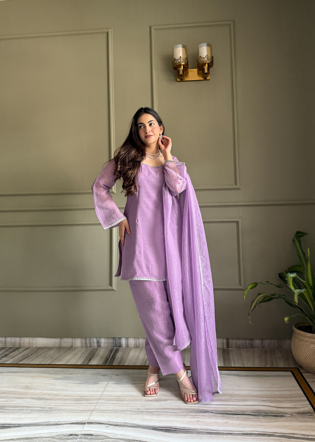 Special Crunchy Silk Farshi Salwar Suit Set