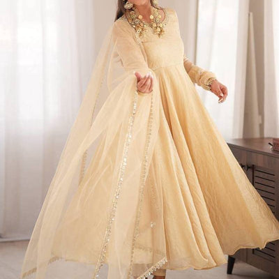 Doremon Crush Silk Anarkali Gown Sets