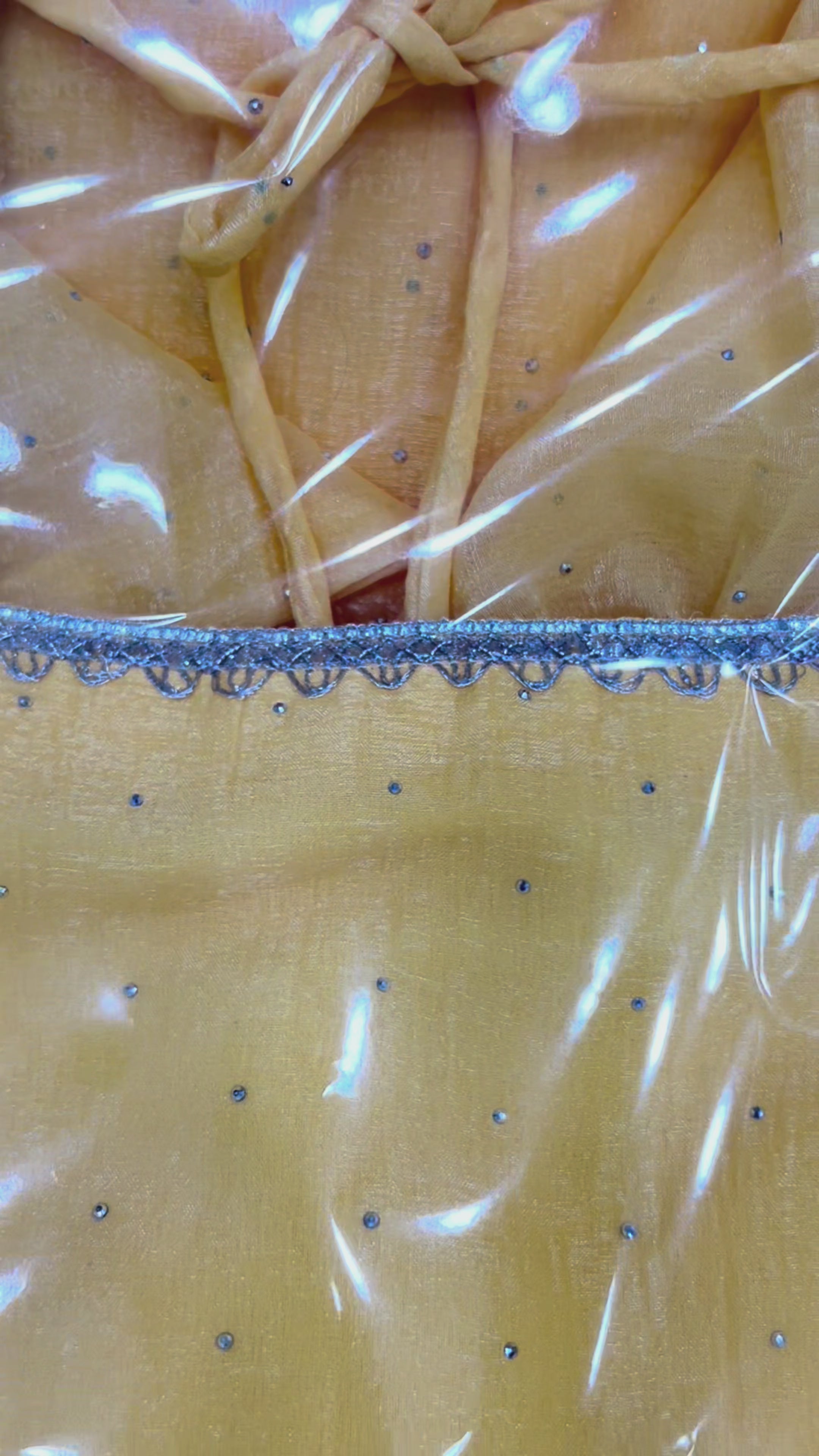 Crunchy Silk Farshi Salwar Suit with Fancy Lace and Dupatta